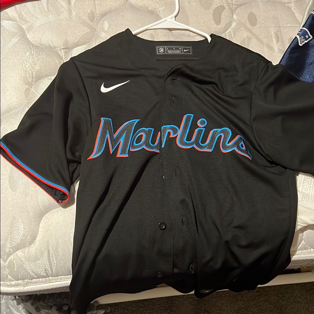 Nike Black Marlins Jersey